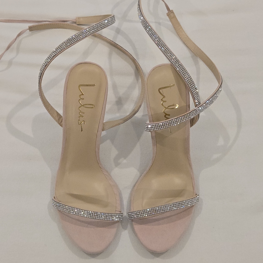Lulus Rhinestone Strappy Heels – NWOT – Size 7.5